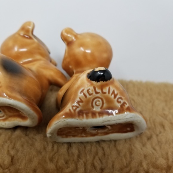 VTG Van Tellingen Brown Hugging Bears Salt & Pepper Shakers Bear Hug 50s - Picture 7 of 7
